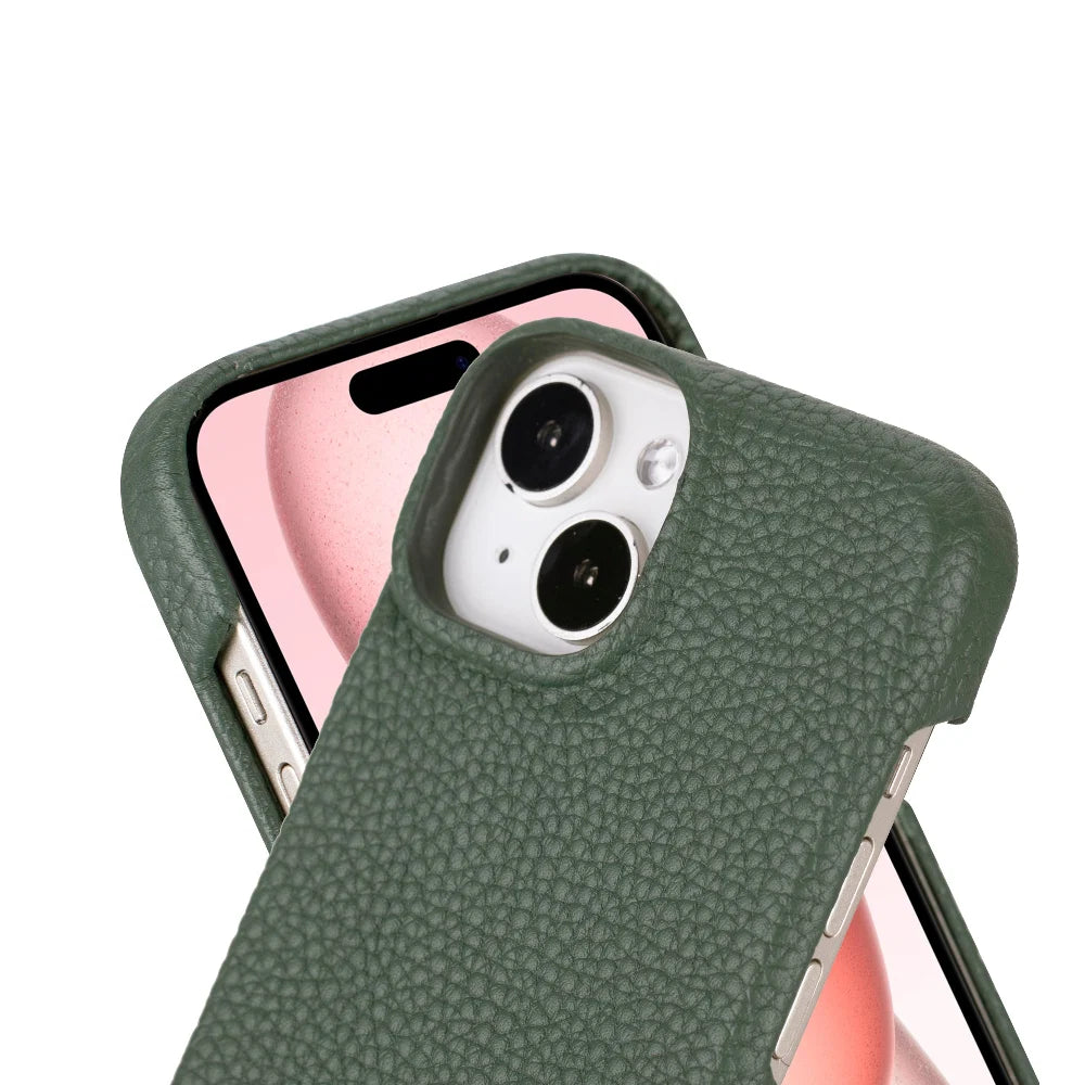 Bouletta Apple iPhone 15 Series Full Leather Coating Back Cover