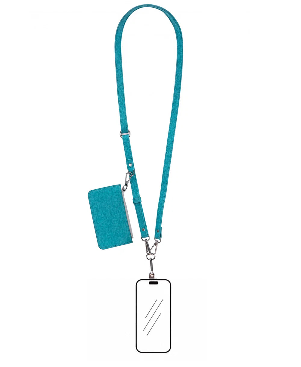 FlexGo PU Leather Phone Strap & Wallet Set – Clip-On Flex