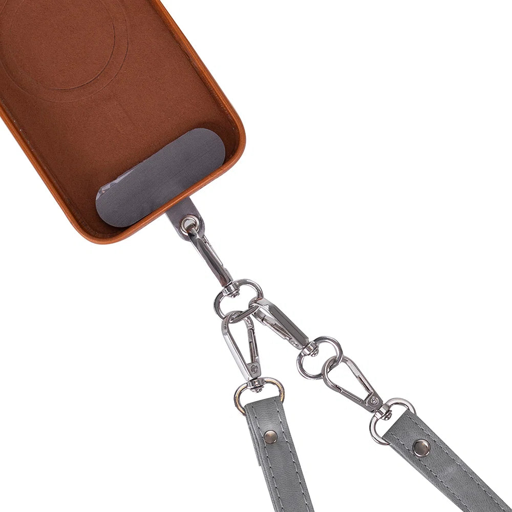 FlexGo PU Leather Phone Strap & Wallet Set – Clip-On Flex
