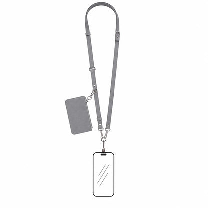 FlexGo PU Phone Strap & Detachable Wallet Set