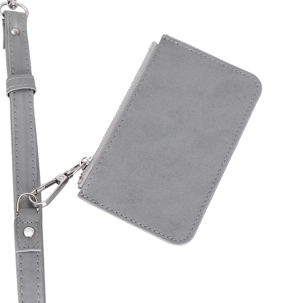 FlexGo PU Leather Phone Strap & Wallet Set – Clip-On Flex