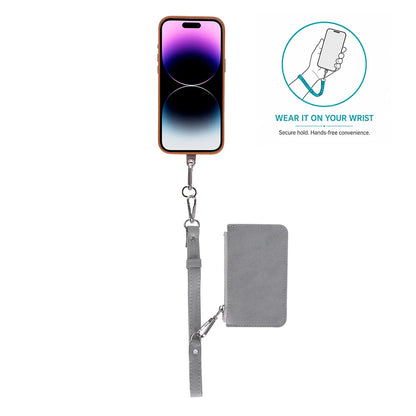 FlexGo PU Phone Strap & Detachable Wallet Set