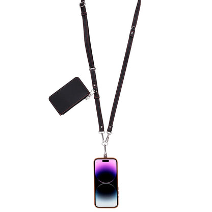 FlexGo PU Phone Strap & Detachable Wallet Set