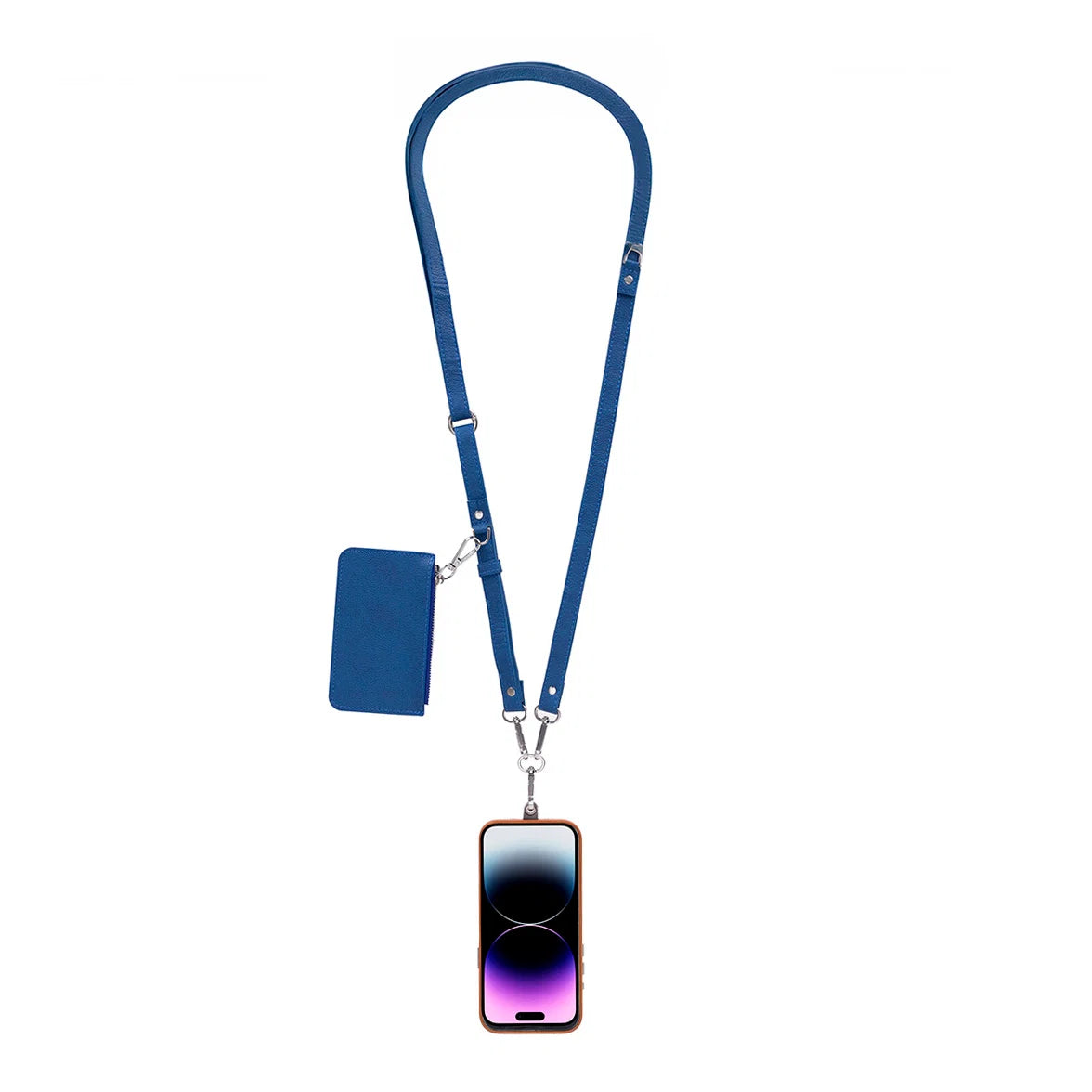 FlexGo PU Leather Phone Strap & Wallet Set – Clip-On Flex