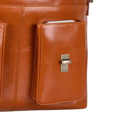 Olympus Leather Laptop Briefcase – 13 to 17 Inch