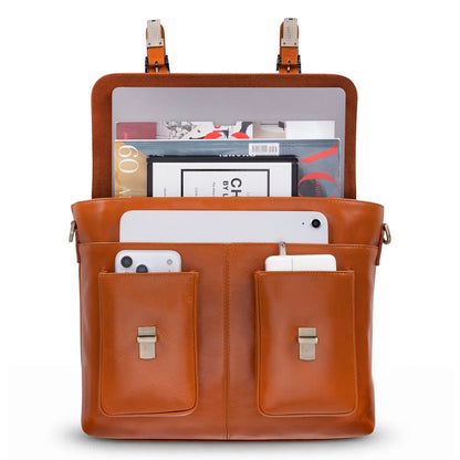 Olympus Leather Laptop Briefcase – 13 to 17 Inch