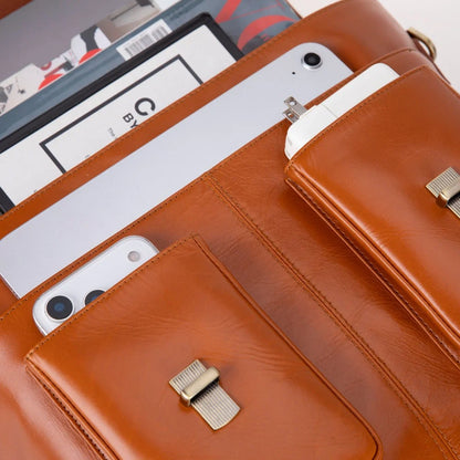 Olympus Leather Laptop Briefcase – 13 to 17 Inch