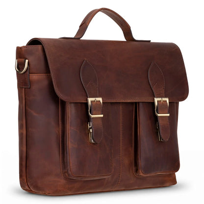 Olympus Leather Laptop Briefcase – 13 to 17 Inch