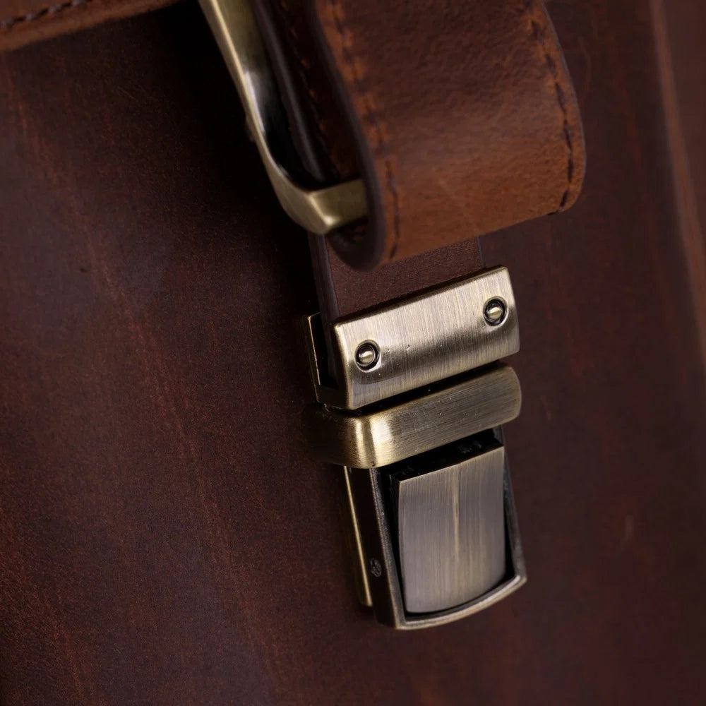 Olympus Leather Business Briefcase / Laptop Case
