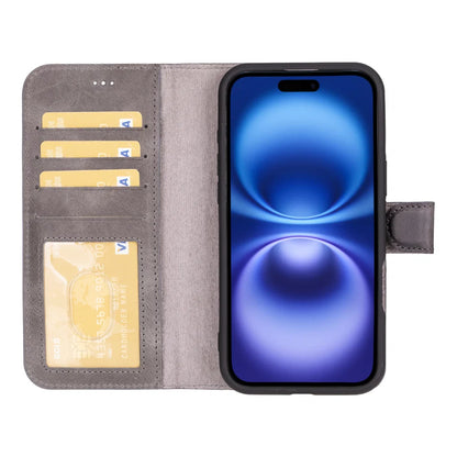 Magic iPhone 16 Detachable Leather Wallet Case – Expanded Palette