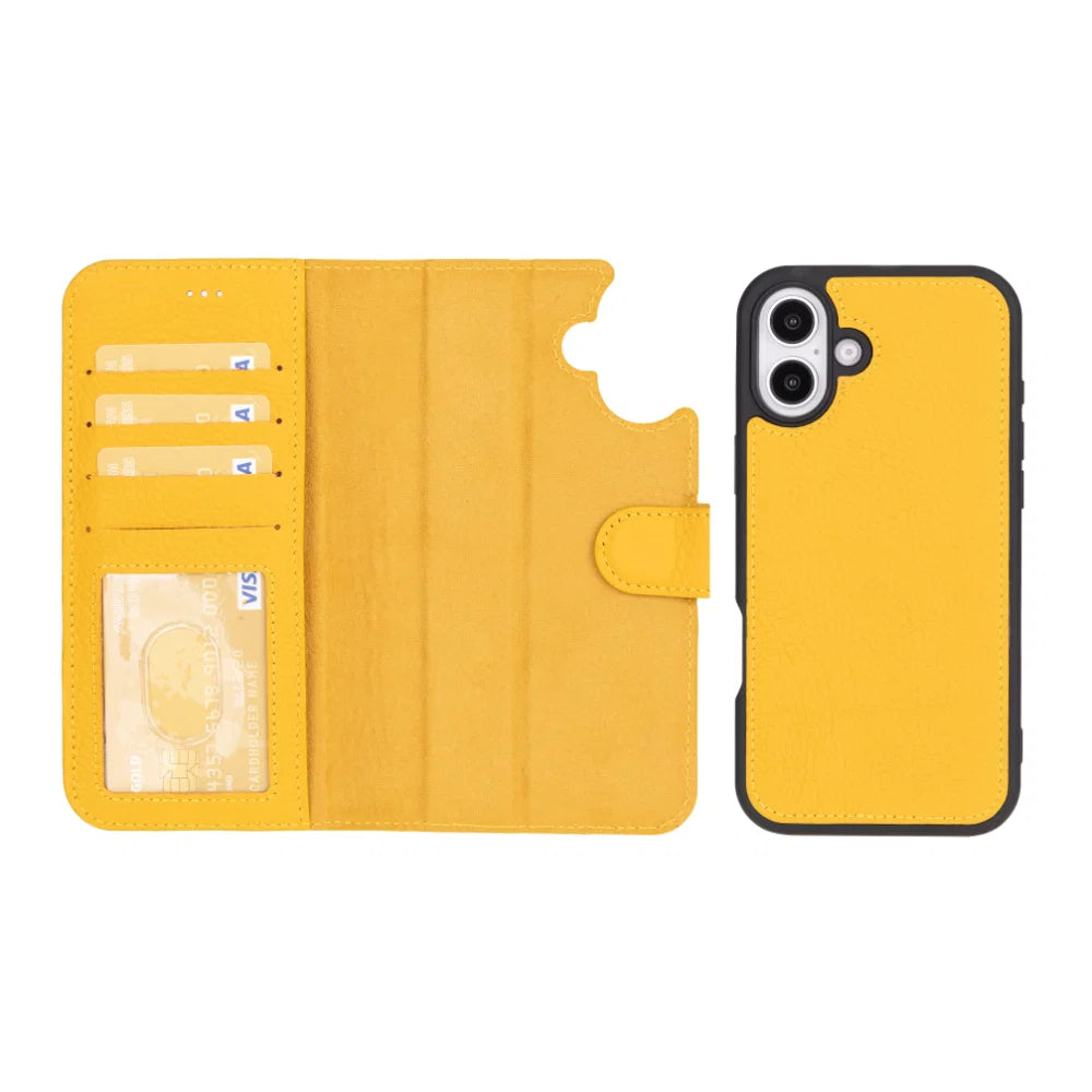 Magic iPhone 16 Plus Detachable Leather Wallet Case