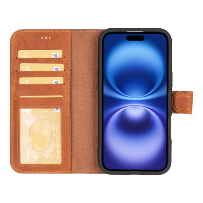 Magic iPhone 16 Plus Detachable Leather Wallet Case – Expanded Palette