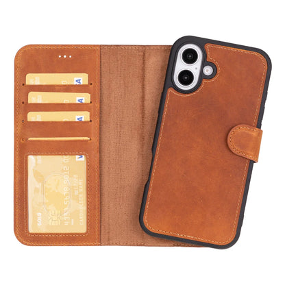 Magic iPhone 16 Plus Detachable Leather Wallet Case – Expanded Palette