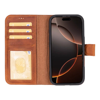 Magic iPhone 16 Pro Detachable Leather Wallet Case – Expanded Palette
