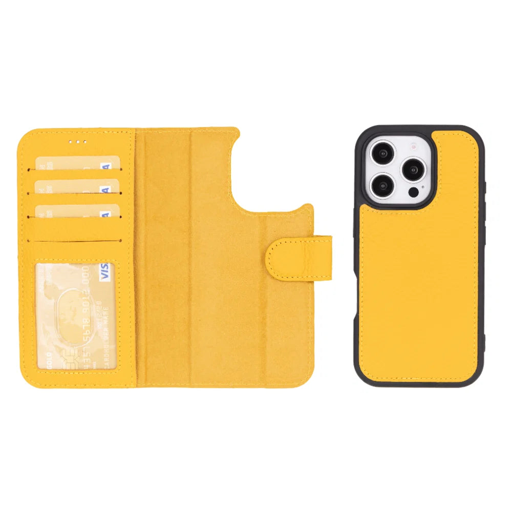 Magic iPhone 16 Pro Detachable Leather Wallet Case