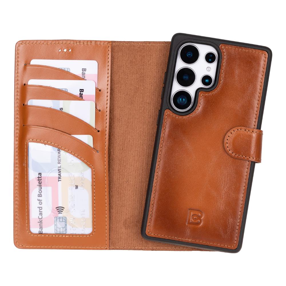 Magic Samsung Galaxy S25 Ultra Leather Detachable Wallet Case