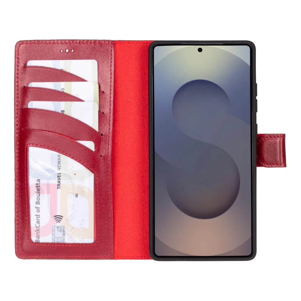Magic Samsung Galaxy S25 Ultra Leather Detachable Wallet Case
