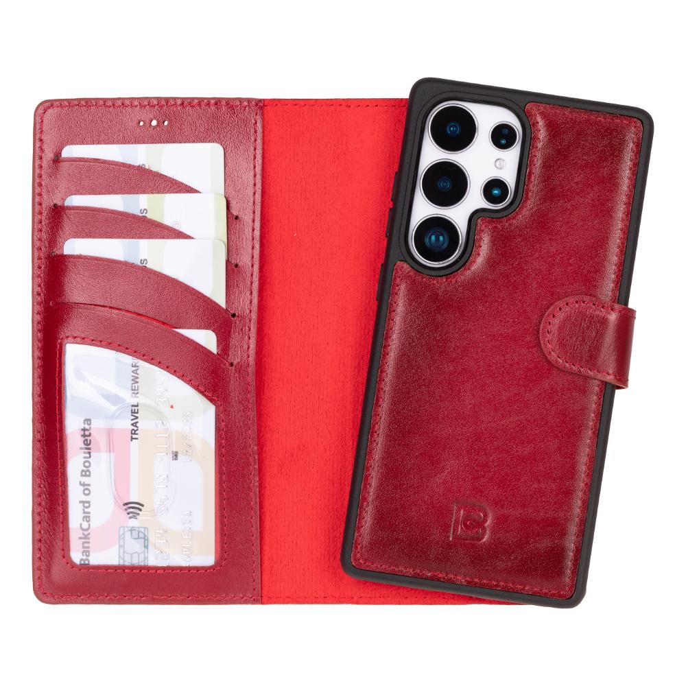 Magic Samsung Galaxy S25 Ultra Leather Detachable Wallet Case