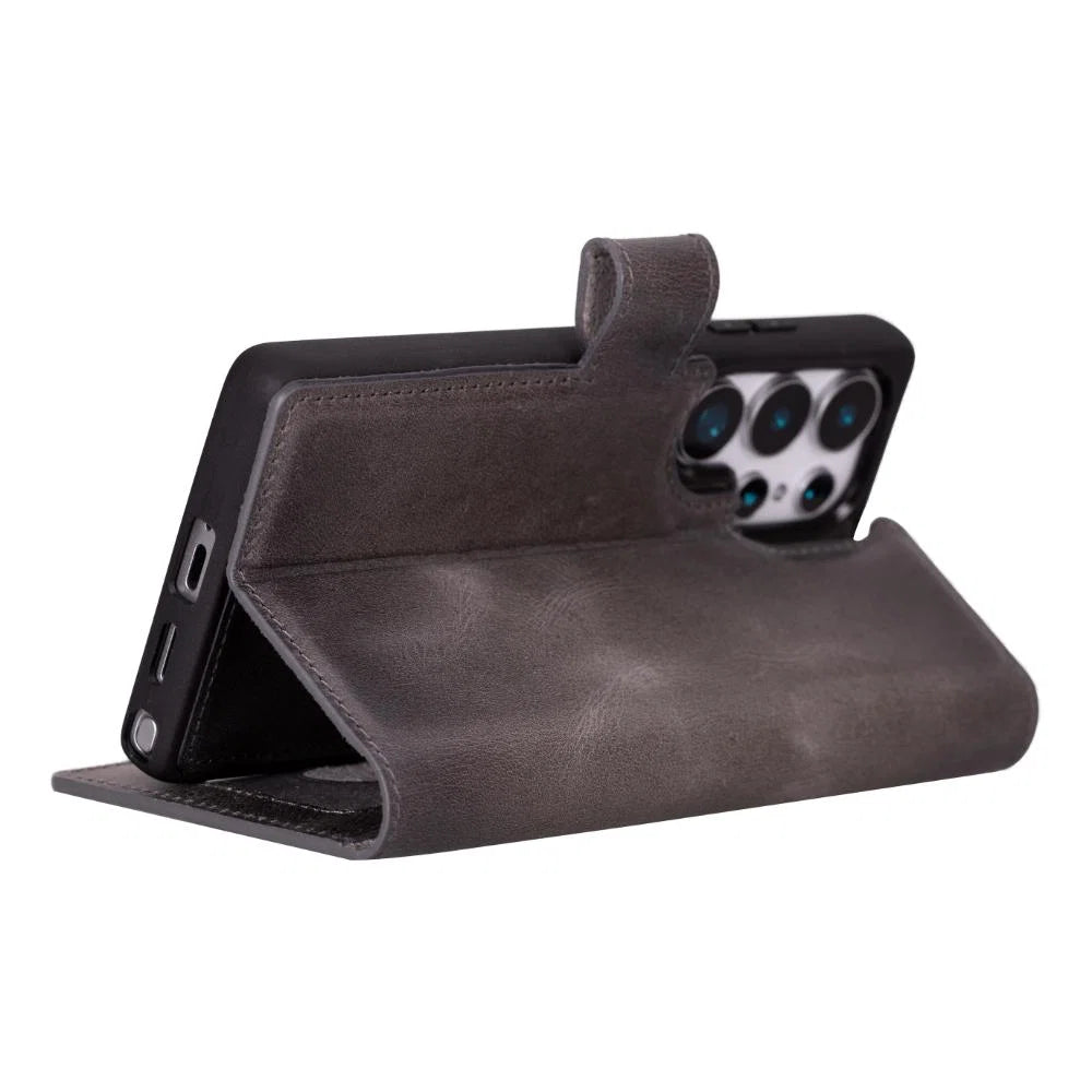 Magic Samsung Galaxy S25 Ultra Leather Detachable Wallet Case