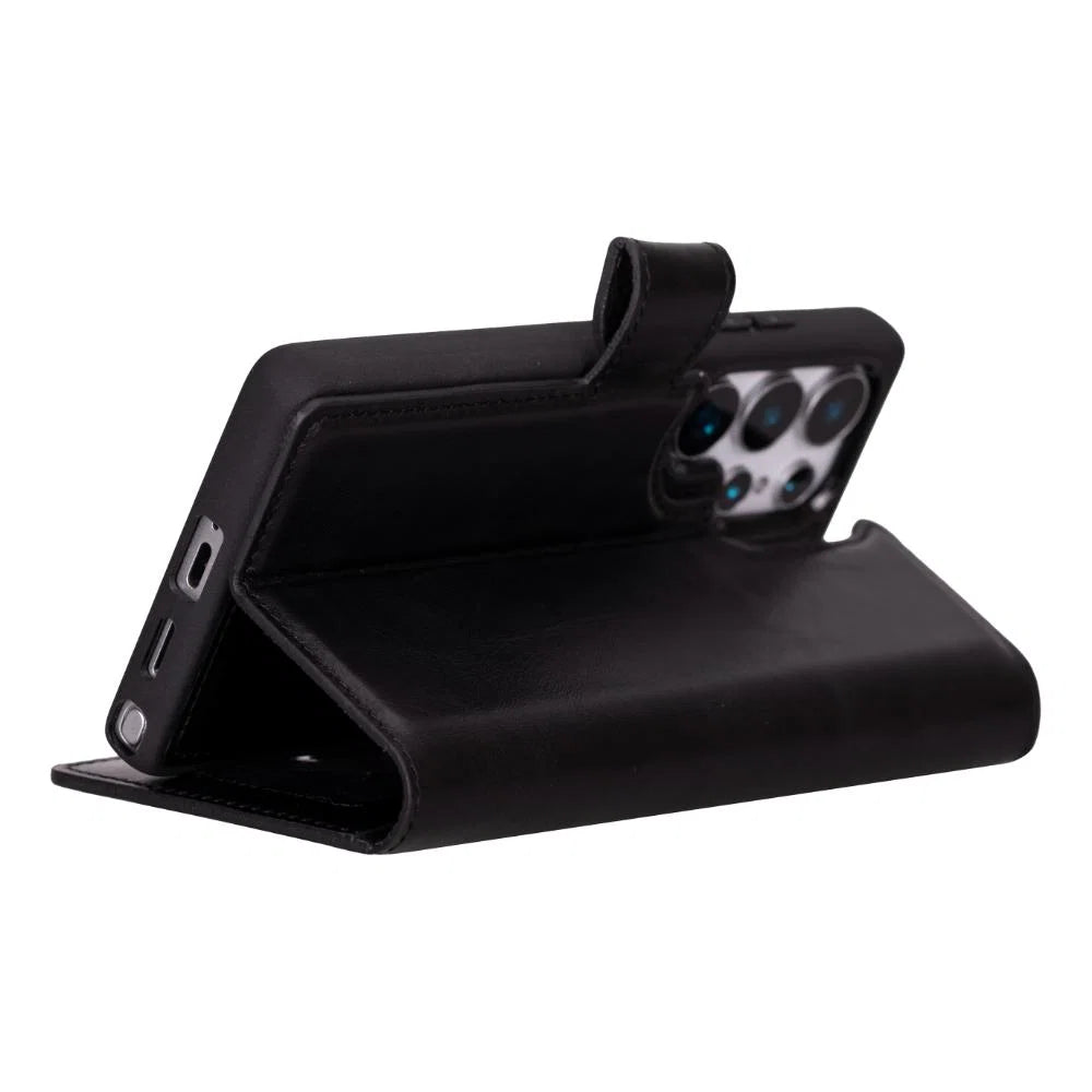 Magic Samsung Galaxy S25 Ultra Leather Detachable Wallet Case