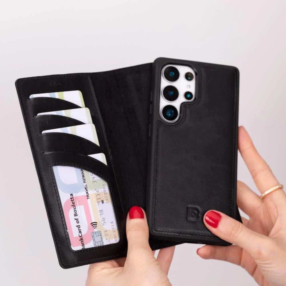 Magic Samsung Galaxy S25 Ultra Leather Detachable Wallet Case