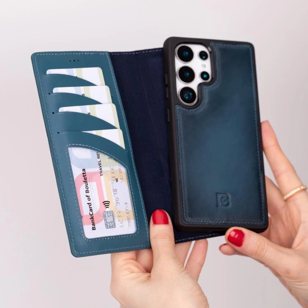 Magic Samsung Galaxy S25 Ultra Leather Detachable Wallet Case