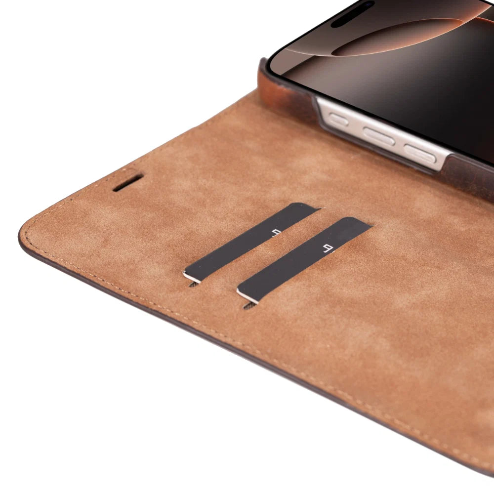 Sonat Leather iPhone 16 Pro Max Folio Case
