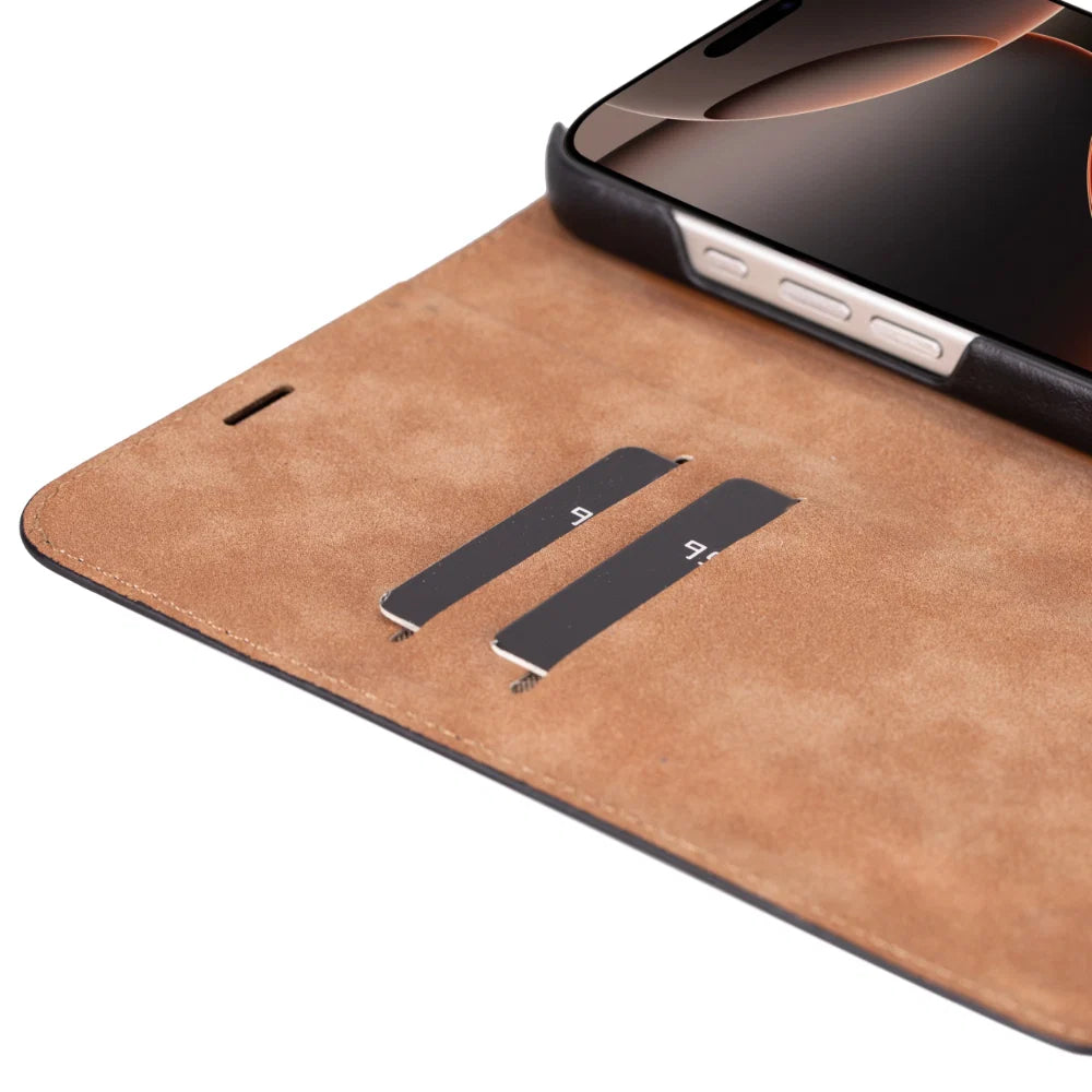 Sonat Leather iPhone 16 Pro Max Folio Case