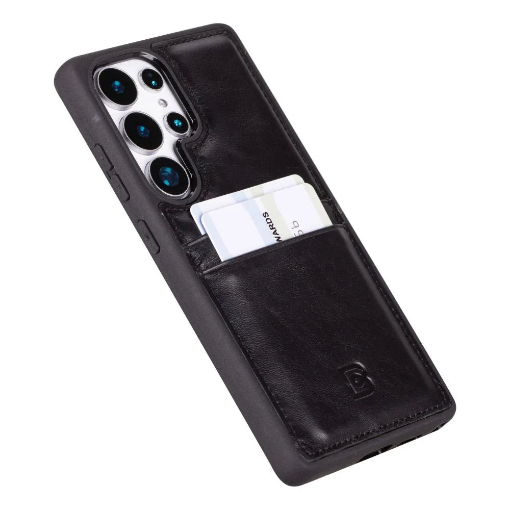 Flex Cover Leather Samsung Galaxy S25 Ultra Case with Card Holder
