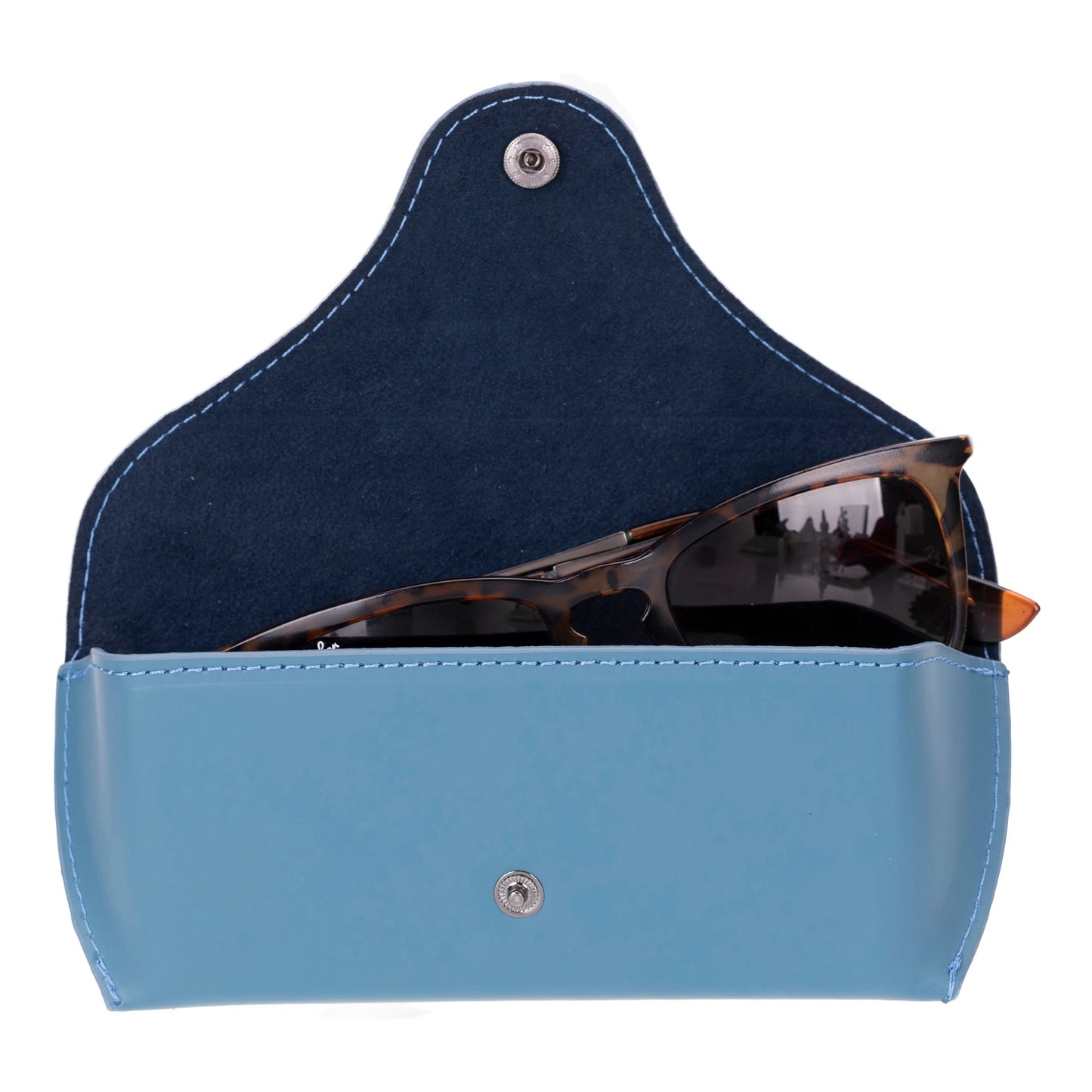 Roan Leather Glasses Case Dark Blue