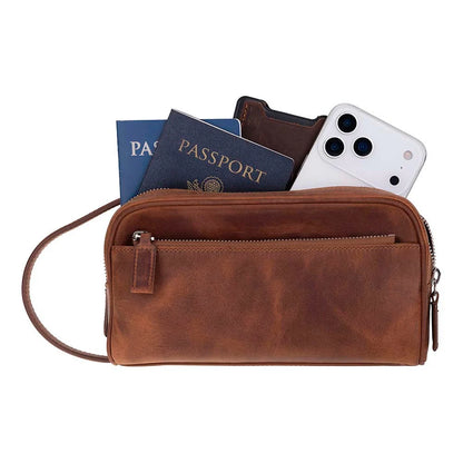 Travero Leather Toiletry Bag