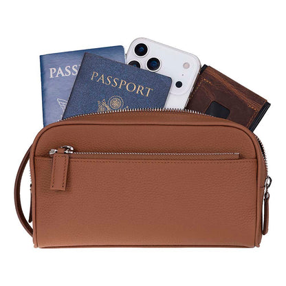 Travero Leather Toiletry Bag