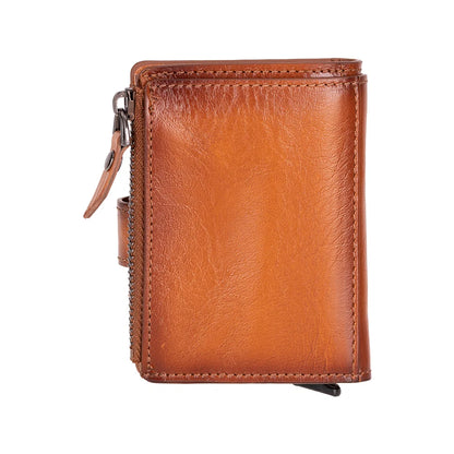 Rodos Zip Pop-Up Leather Card Holder