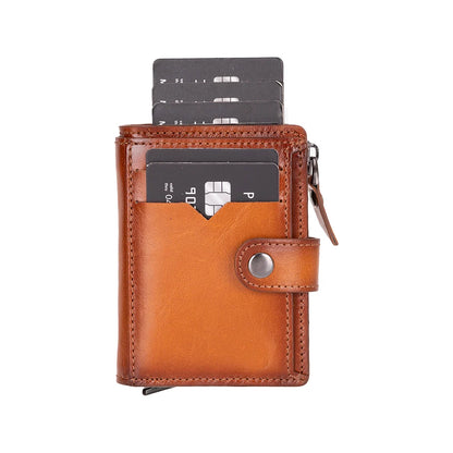 Rodos Zip Pop-Up Leather Card Holder