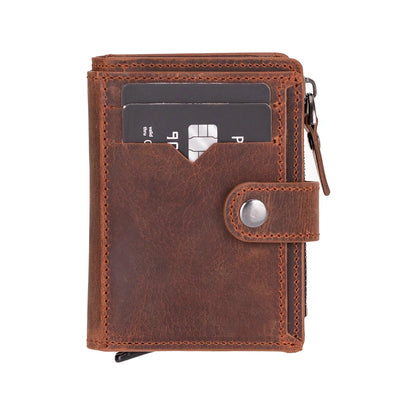 Rodos Zip Pop-Up Leather Card Holder