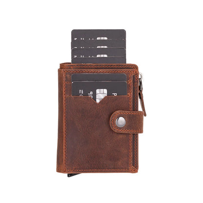 Rodos Zip Pop-Up Leather Card Holder