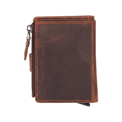 Rodos Zip Pop-Up Leather Card Holder