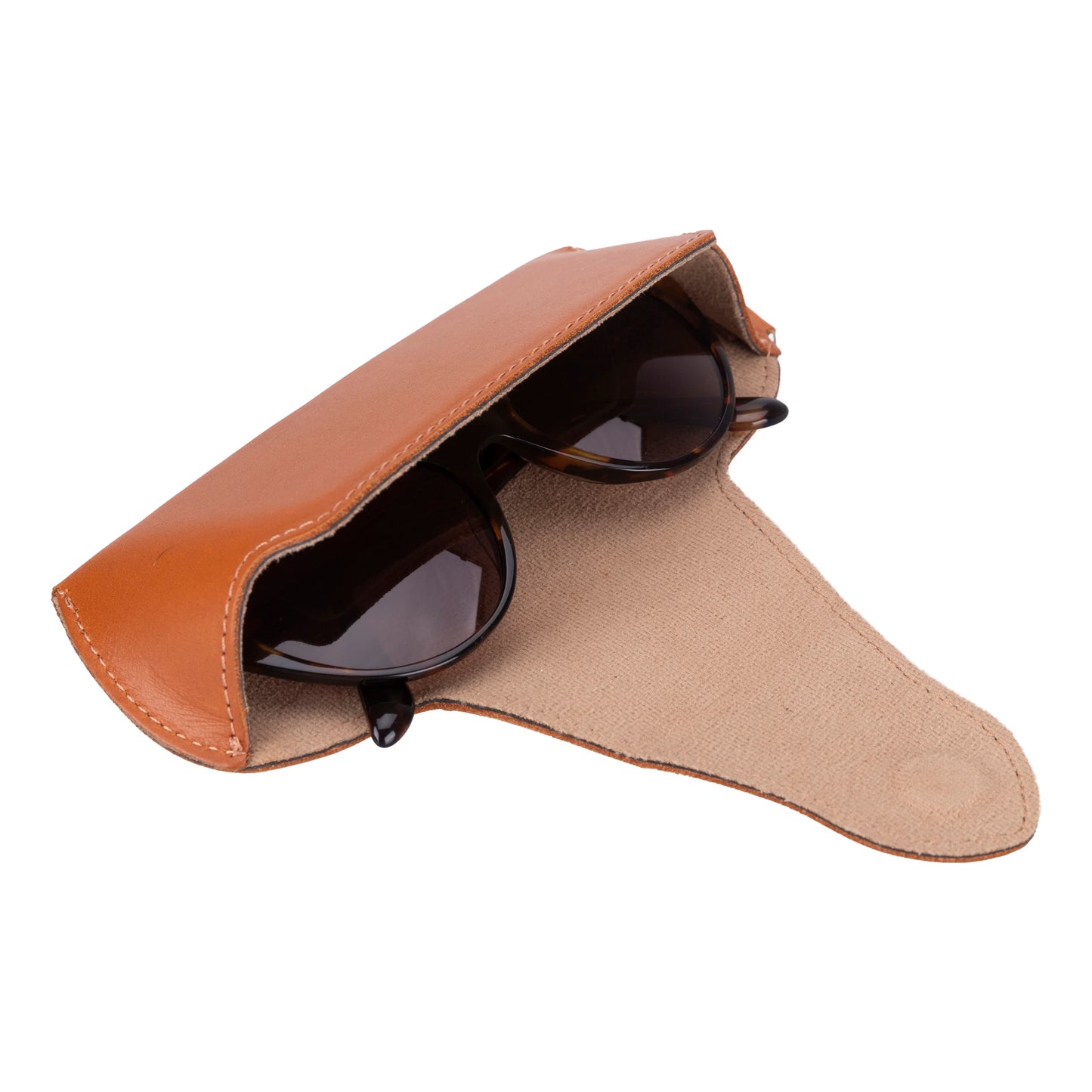 Roan Leather Glasses Case Dark Blue