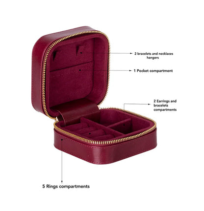 Amanda Medium Leather Jewelry Box