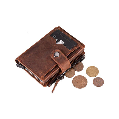 Rodos Zip Pop-Up Leather Card Holder