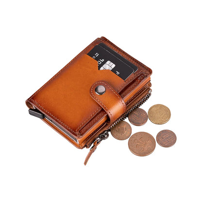 Rodos Zip Pop-Up Leather Card Holder