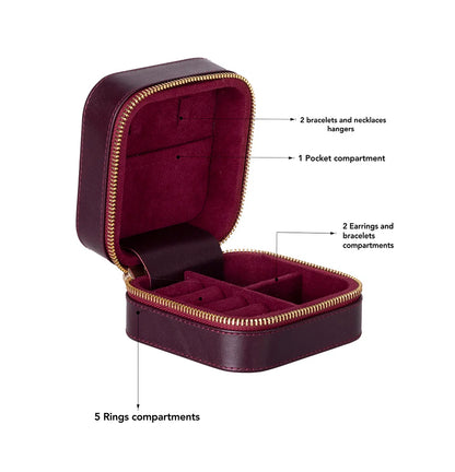 Amanda Medium Leather Jewelry Box
