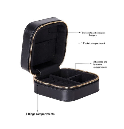 Amanda Medium Leather Jewelry Box
