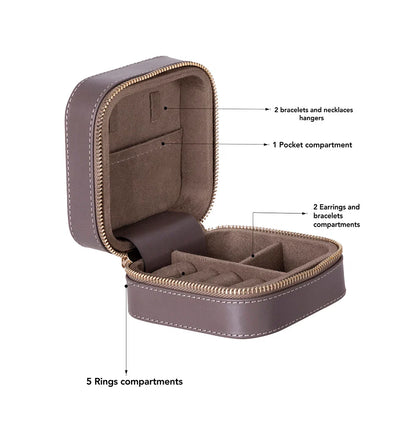 Amanda Medium Leather Jewelry Box