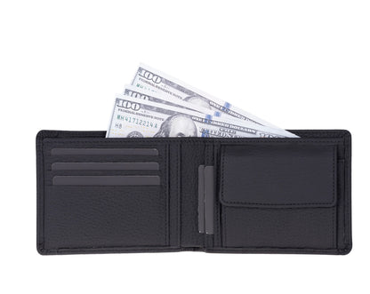 Veltron Structured Leather Bifold Wallet