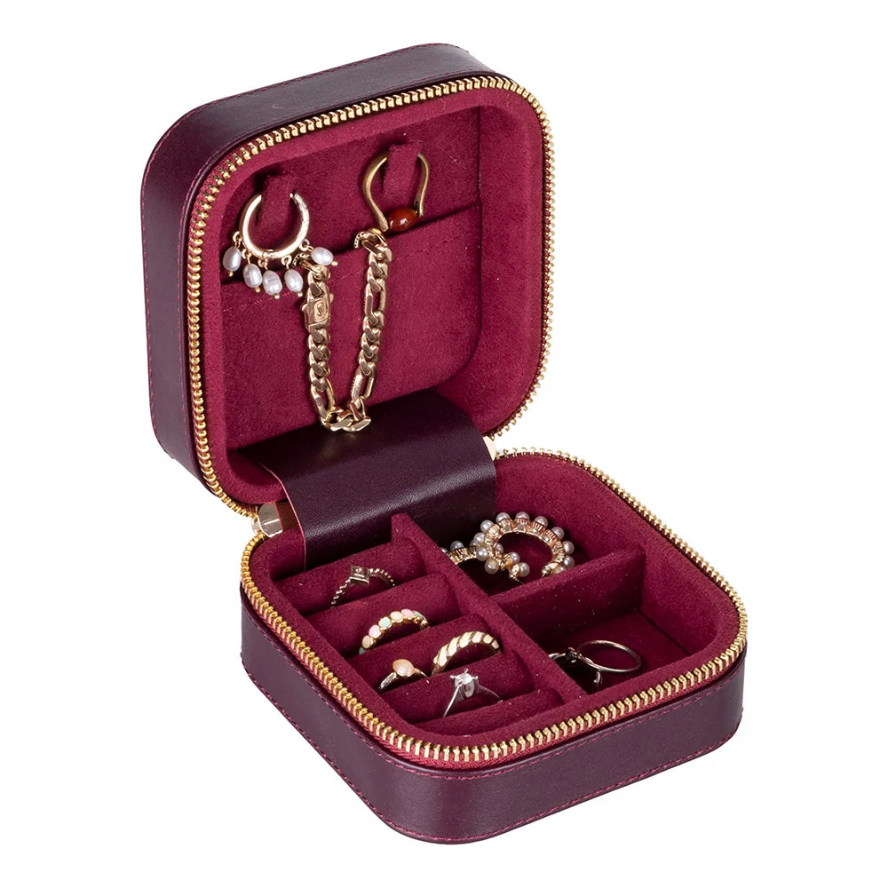 Amanda Leather Jewelry Box, Medium