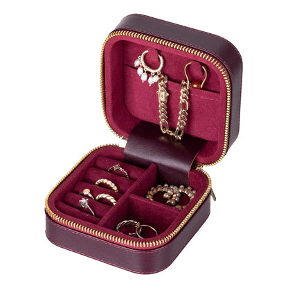 Amanda Medium Leather Jewelry Box