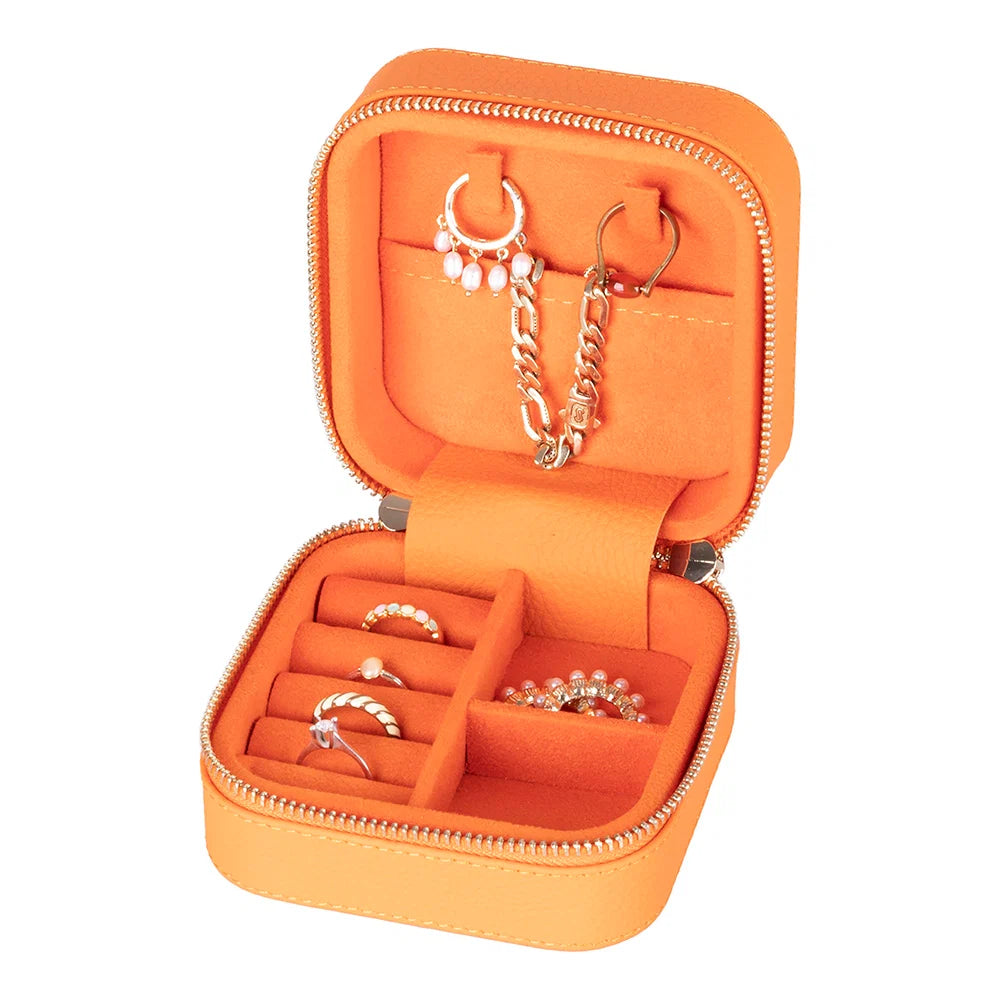 Amanda Leather Jewelry Box, Medium