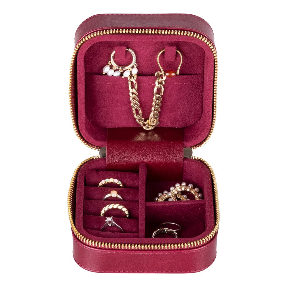 Amanda Leather Jewelry Box, Medium