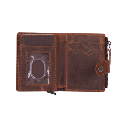 Rodos Zip Pop-Up Leather Card Holder